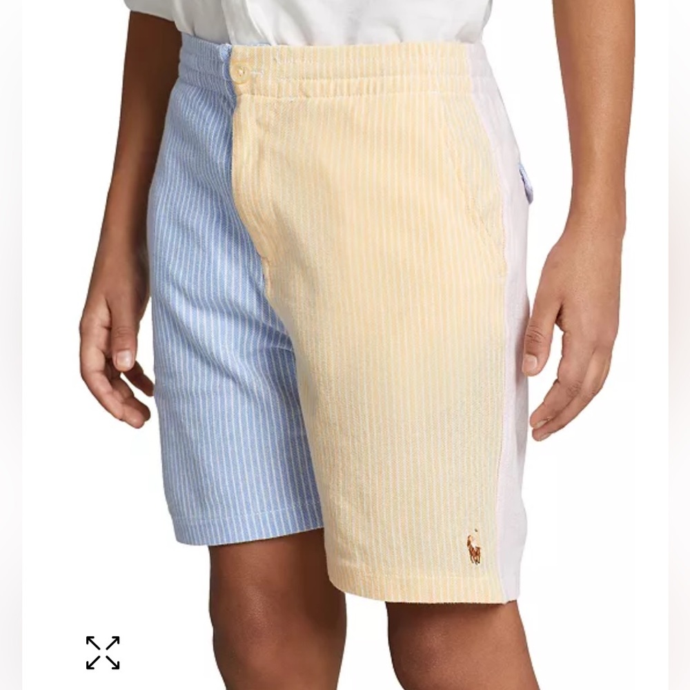 Polo Ralph Lauren Big Boys Prepster Knit Oxford Colorblock Shorts